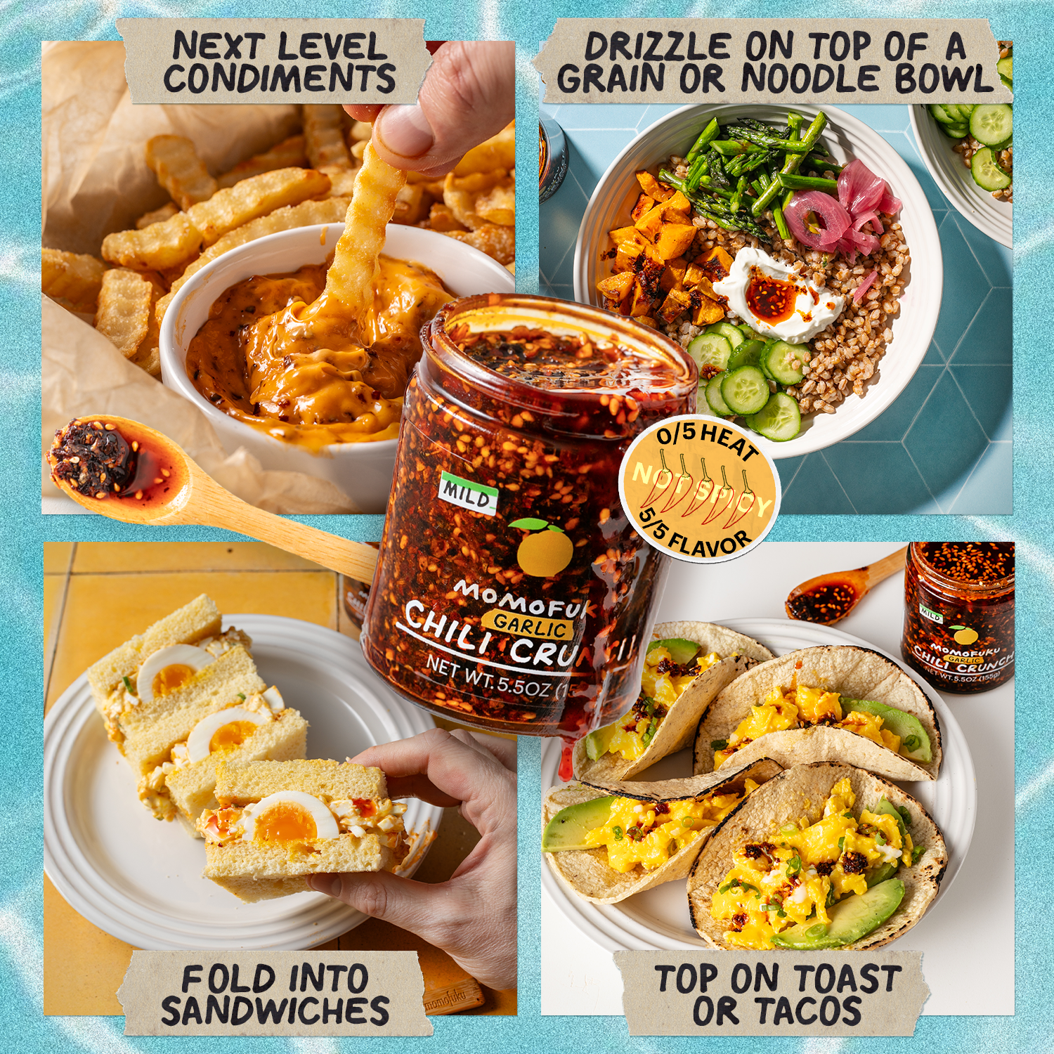 Mild Garlic Chili Crunch 4-Pack - Classic Pick